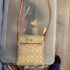 Coach Beige Signature Crossbody Bag